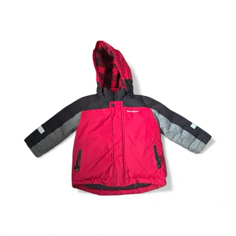 Champion Kids Red and Gray Puffer winter Jacket